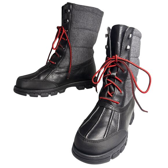 Ralph Lauren Quinlyn Lace Up Rain Snow Boots Womens 7.5 Gorpcore Apres Ski - Picture 9 of 15